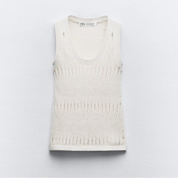 LIKE NEW Zara Lurex Knit Tank - Picture 1 of 6
